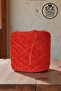 Two-layer wrapped gold viscose glitter knitting yarn between burnt orange angora (600 g) - 3