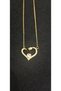 Zircon Stone Women's Necklace with Heart Tulip Detail - 4