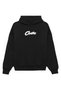 Unisex Corteiz Printed Oversized Bol Cut Cotton 3 Thread Ş Fleece-Lined Black K Hooded Sweatshirt