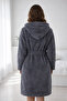 Hooded Women's Wellsoft Bathrobe - Dressing Gown - 3