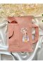 Pudra Pink– 17X24 cm Book Bag |   Water Repellent Fabric |   Cute Girl Patterned |   Protective Book Cover