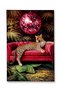 Mosso Multi-Colored Disco Ball and Cheetah Pattern Woven Base Modern Decorative Carpet Mosso2151