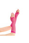 80S 90S Retro Neon Fuchsia Candy Pink Fishnet Fingerless Gloves 26 cm - 4