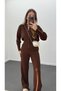 Women's Waist Detailed Snap Fastener Knitwear Set - 2