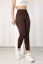 Women's Brown High Waist Jogger Sweatpants - 5