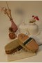 100% Natural Horsehair Cellulite Brush, Green and White (with Storage Pouch as a Gift) - 3