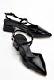 Women's Black Kilasik Heels 3cm Heel Pointed Toe - 4