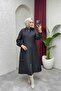 Women's Detachable Hooded Quilted Coat with Side Pockets - 3