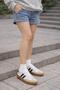 Women's Daily Thermo Sole Stitched Side Stripe Sports Shoes - 4
