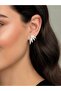 Women's Special Series White Zircon Stone Wing Model Silver Earrings - 5