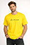 Live in the Moment Text Printed Cotton Relaxed Fit Round Neck Unisex T-Shirt