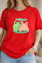 Frogs Printed Cotton Relaxed Fit Round Neck Unisex T-Shirt