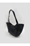 Women's Faux Leather Shoulder Bag with 3 Compartments, Large Size, Stylish Design Black Shoulder Bag - 5