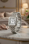 Women's Square Roman Numeral Wristwatch Silver Band in Special Box - 4