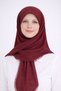 Burgundy Flamed Cotton Writing Scarf, Plain Flamed Scarf, Cotton Flamed Scarf