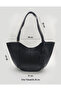Women's Faux Leather Shoulder Bag with 3 Compartments, Large Size, Stylish Design Black Shoulder Bag - 4
