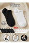 12' Pack of Invisible Short Socks Mixed Unisex Daily Sports Comfortable Cotton