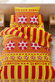 Yellow Red Single Fan Duvet Cover Set - Soft Cotton Texture - 5