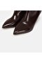 Large size women's boots 41-42-43-44- brown shiny - 5