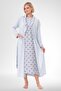 Mecit 6318 Blue Plus Size Women's Robe Pajamas Nightgown Set - 2