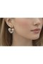 Women's Gold Color Minimal Hoop Earrings with Heart Figure - 2