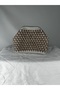 Women's Secret Scholarship Glitter Macrame Brown Beige Glitter Handbag Width 21 cm Length 18 cm Depth 8 cm