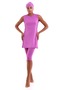 Women's Zero Sleeve Closed Hijab Swimsuit (Built-In Chest Pad Available Inside) - 4
