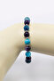 Apatite and Amethyst Natural Stone Elastic Bracelet 8mm, Gift Natural Beauties - 2