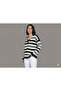 Striped Patterned Colorful Striped Long Sleeved Knitted Women's Cardigan - 3