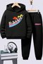Powerpuff Girls Printed Kids Premium Sweatshirt Set 2-Piece Set Hoodie Bottom Top Set