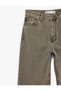 Comfortable Fit Washed Buttoned Pocket Baggy Denim Pants - Baggy Jeans - 6