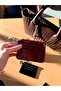 Women's Burgundy Card Holder Wallet - 3