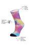 Women's Roll Top Elasticless Tie-Dye Pattern Soft Colors - 2