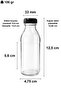 125 ml Transparent Deep Black Metal Cap Glass Bottle 125 Cc Soft Drink Bottle Deep 1 Piece - 5