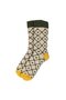 Women's Tile Patterned Winter Wool Socks Cream - 3