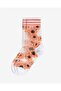 Women's Japanese Korean Style Transparent Socks Magnolia Pattern - 3