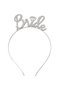 Silver Colored Stone "Bride" Bridal Tiara – with Handwritten Font - 3