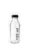 125 ml Transparent Deep Black Metal Cap Glass Bottle 125 Cc Soft Drink Bottle Deep 50 Pieces - 7