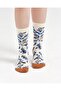 Women's Face and Leaf Patterned Socks