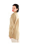 Women Oversized Denim Shacket in Khaki - 4