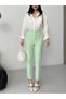 High-Waisted Pencil Pants, Narrow-Leg Fabric Trousers. Full Stretch Fabric - 5