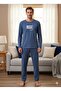 Men's Long Sleeve Comfortable Pajama Set - 2