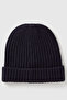 Yellow Men's Ek Wool and Viscose Blend Ribbed Beanie with Logo Label Beanie Model Code: (126Wga00666U) - 2