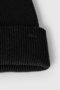 Black Men's Ej_Wool and Viscose Blend Logo Embroidered Beret Beret Model Code: (126Wca00X700) - 3