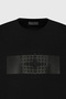 Men's Black Modern Fit Relaxed Fit 100% Cotton Printed Crew Neck T-Shirt - 7