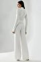 High Waist Wide Leg Pleated Palazzo Pants - 4
