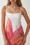 Square Neck Floral Print Bodycon Maxi Dress - 3