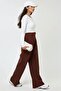 High Waist Lycra Velcro Closure Crepe Palazzo Trousers - 3