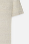Men's Beige-Ecru Linen Slim Fit Slim Fit Crew Neck Striped T-Shirt - 8
