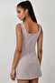 Tight Mini Dress with Shorts Inside and Pocket Cover - 4